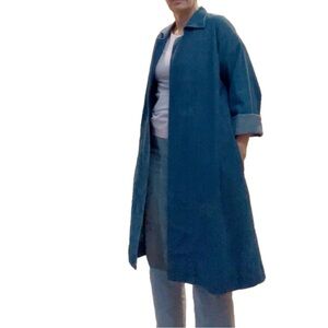 Vintage Denim Duster Swing Coat I Magnin Prophet & Friends L-XL 1970 - 1980
